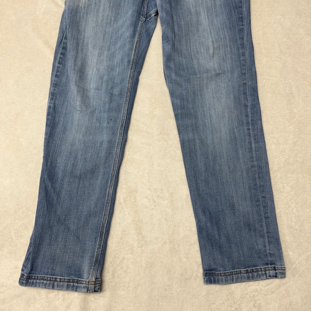Duluth Trading Co Ballroom Double Flex Slim Fit Jeans Blue 38x32 Light Wash Mens - Picture 10 of 14